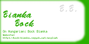 bianka bock business card